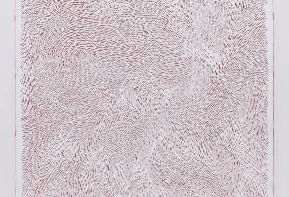 Blažka Križan, Navzven III, 2022, 72,5 cm x 72,5 cm x 1 cm, Rezljan papir, akril