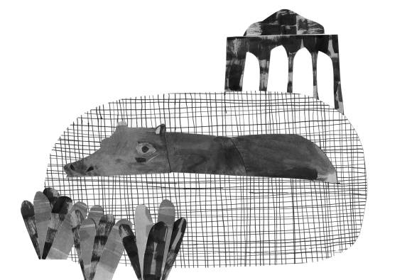 Ana Maraž, Hippo from Hippopotamia, How Long Is Time (Mate Dolenc, Beletrina, 2019), 2019; 29, 7 x 21 cm, collage, ink